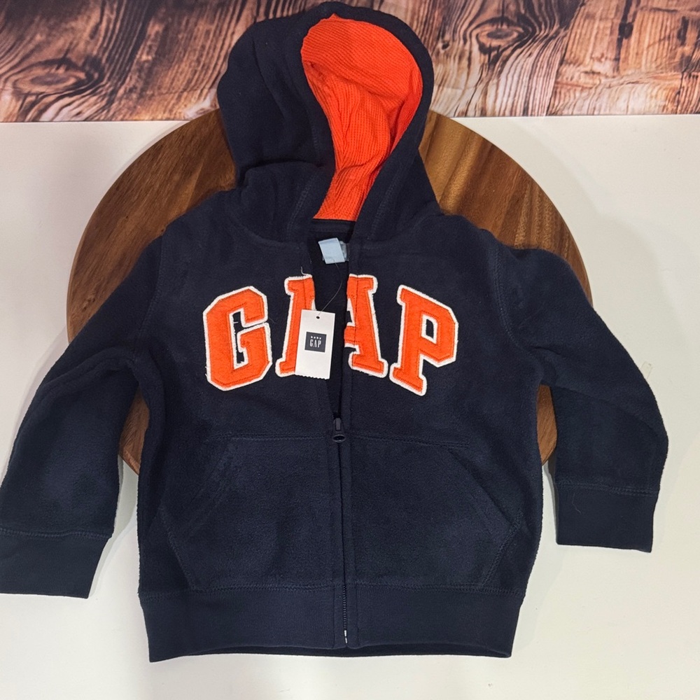 GAP Kids Navy and Orange Hoodie